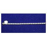 Sterling Silver Diamond & X Tennis Bracelet