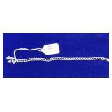 STERLING SILVER CUBAN LINK BRACELET - 9.5" -