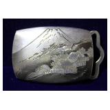 Japanese Style Sterling Silver Belt Buckle