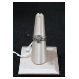 Two Tone Diamond Engagement Ring