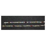 (2) Multi-Stone XO Tennis Bracelets