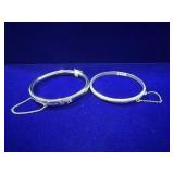 (2) STERLING SILVER ADJUSTABLE BANGLE BRACELETS -
