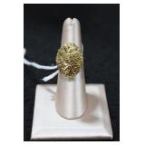 Statement Abstract Wire Mesh Texture Ring