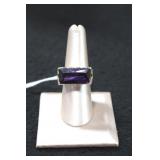 Vermeil 925 Lucious Purple Gem Cocktail Ring