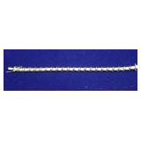 Peridot Scroll Sterling Silver Tennis Bracelet