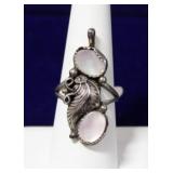 Navajo Sterling Mother of Pearl Cabochon Ring
