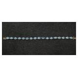 Aquamarine Sterling Silver Tennis Bracelet