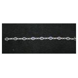 Tanzanite Halo CZ Tennis Bracelet