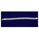 Two Toned Panther Link 925 Bracelet