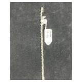STERLING SILVER & BLUE TOPAZ TENNIS BRACELET W/ X