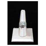 Sterling Silver Engagement Princess Cut Ring