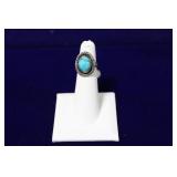 Southwest Style Turquoise Nugget Sterling Ring