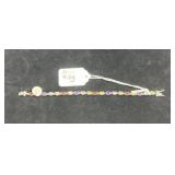ROSS SIMONS STERLING SILVER MULTI-GEMSTONE TENNIS