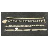 (4) STERLING SILVER BRACELETS - ASSORTED DESIGNS