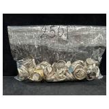 50 Sterling Silver Rings Various Sizes