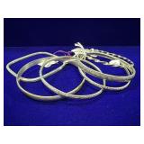 (5) STERLING SILVER BENGAL BRACELETS - ASSORTED -