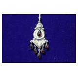 Red Garnet Sterling Silver Pendant