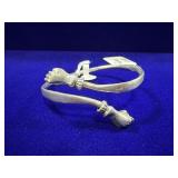 WEST INDIAN-STYLE STERLING SILVER BANGLE W/