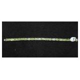 Peridot Sterling Silver Tennis Bracelet