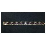Garnet & Yellow CZ Multi-Row Tennis Bracelet