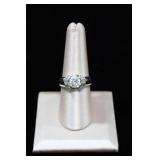 Bezel Style Setting CZ Engagement Ring