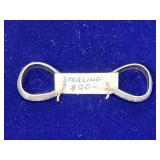 PAIR OF STERLING SILVER U-SHAPED HOOP EARRINGS -
