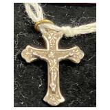STERLING SILVER SIGNED PPC CRUCIFIX PENDANT