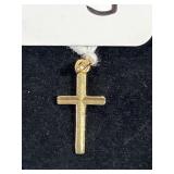 SMALL 14K GOLD CROSS PENDANT/CHARM - WEIGHS