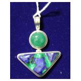Australian Chrysoprase & Chrysocolla Pendant