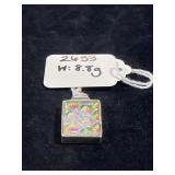 IRIDESCENT DICHROIC GLASS PENDANT IN STERLING