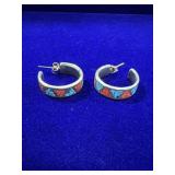 PAIR OF SOUTHWESTERN-STYLE STERLING SILVER