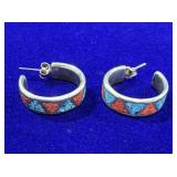 PAIR OF SOUTHWESTERN-STYLE STERLING SILVER