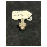 VTG STERLING SILVER 3D CROSS PENDANT W/ OPENWORK
