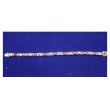 925 Red/Orange Garnet Tennis Bracelet