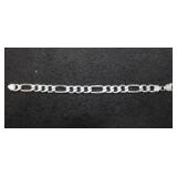 Sterling Silver Figaro Chain Link Bracelet