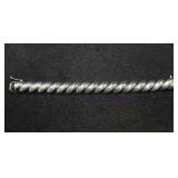 Sterling Silver Twisted Rope Macaroni Bracelet