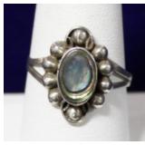 Native American Abalone Shell Sterling Ring