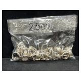 50 Sterling Silver Rings Various Sizes - Weighs