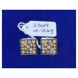 Cherry Blossom Motif Silver Cufflinks