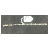 STERLING SILVER & SKY BLUE TOPAZ TENNIS BRACELET