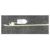STERLING SILVER & BLUE TOPAZ TENNIS BRACELET W/ X