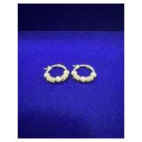 PAIR OF STERLING SILVER BALI HOOP EARRINGS - MADE