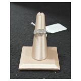 4 Stone Oval CZ Sterling Silver Engagement Ring