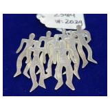 Taxco Mexico Sterling Modernist People Brooch
