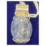 Blue Sodalite Gemstone 925 Pendant