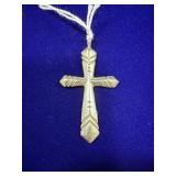 SOUTHWESTERN-STYLE STERLING SILVER CROSS PENDANT
