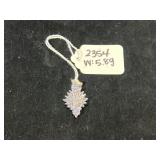 Tanzanite & Silver Cluster Marquise Cut Pendant