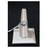 Silver CZ Radiant Cut to Tiered Baguette Cut Ring