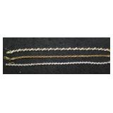 (3) Multi Tone Metal & CZ Tennis Bracelets