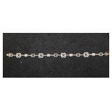 Diamond Clover Motif Link Bracelet
